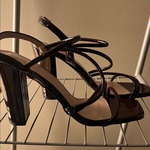 Elegant Black Strappy Heels